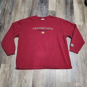 Walt Disney Cruise Line Transatlantic Mens Large Embroidered Sweater‎ Sweatshirt